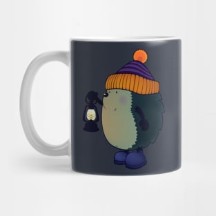 Hedgehog Jan in the winter night Mug